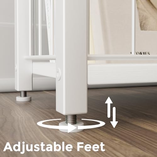 Homleke Narrow Side Table with Magazine Holder, Skinny End Table | Space-Saving Design, Small Spaces, Storage Shelf, Metal Frame, Easy Assembly, 7.1" D x 16.9" W x 23.6" H, White - color: White - Standard