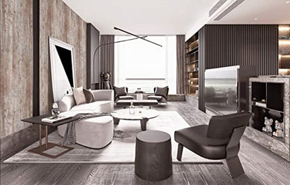 Wallpaper 118" x17.7''Wood Wallpaper Brown Thicken Grey Dark Wood Contact Paper Gray Brown Wood Plank Wood Peel and Stick Wallpaper Removable Rustic Wood Grain Self Adhesive Cabinet Vinyl Roll - color: Grey Brown-1, size: 17.7" x 118"