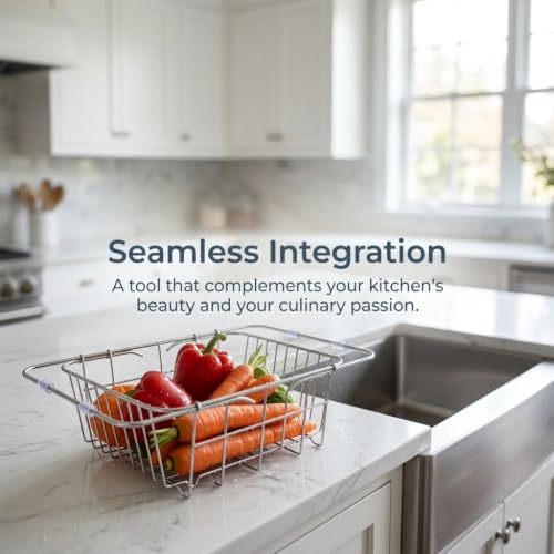 Expandable Over-the-Sink Stainless Steel Dish Rack - size: Small
