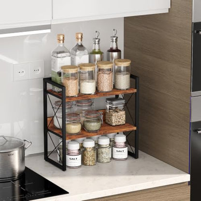 YINMIT 3-Tier Countertop Shelf Organizer, Kitchen Spice Rack for Coffee Bar | Space-saving storage for spices,skincare,toiletries,mugs and jars,for pantry,bathroom vanity,home office and dorm rooms