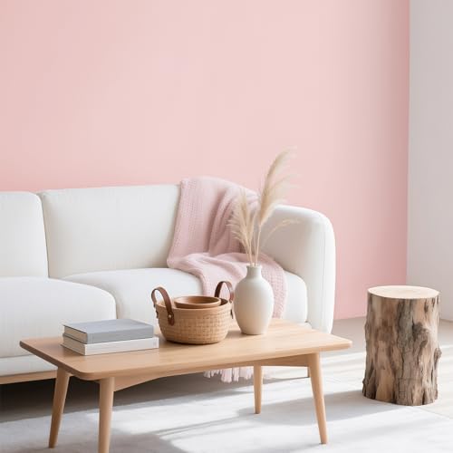 VEELIKE Light Pink Wallpaper Stick and Peel Thick Pink Contact Paper for Cabinets Drawers Shelves Classroom 15.7''x118'' Self Adhesive Waterproof Vinyl Girly Wallpaper for Bedroom Nursery Bathroom - color: Light Pink, size: 15.7" x 118"