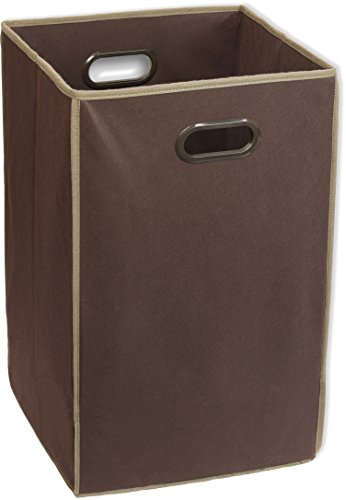 Simple Houseware Foldable Closet Laundry Hamper Basket, Brown - color: Brown