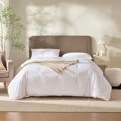 Hearth & Harbor Wall Mounted Queen Headboard Only, Bed Headboard Queen Size | Easy Assemble, Floating Peel & Stick, Upholstered Boucle, 3D Stitched Wall Panels, 5 Strips of 3M Tape Included, Mocha Brown - color: 04-mocha Brown, size: Queen