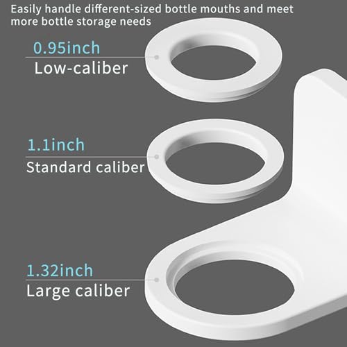 2 Pack Soap Dispenser Holder for Bathroom, Wall Mounted Adhesive Shampoo Bottle Holder, No Drill Soap Bottle Shelf for Hand Soap, Dish Soap, Lotion and Conditioner