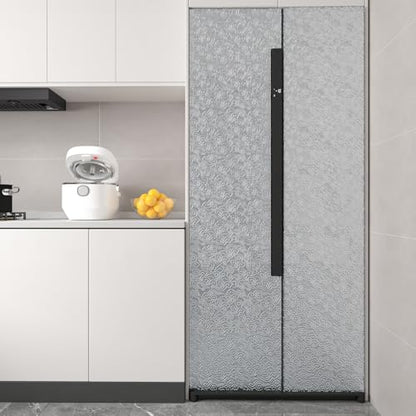 CHIHUT Silver Textured Swirling Wave Peel and Stick Backsplash Wallpaper Waterproof Oil Proof Metallic Aluminum Foil Self Adhesive Contact Paper 12"x100" for Kitchen Countertop Vinyl Wrap - color: Silver