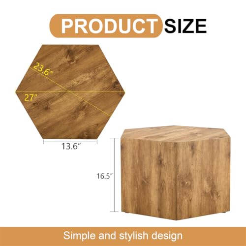 Side Table, End Table Living Room Table, Modern Side Table Sofa Couch Table, Bedside Table Nightstand for Small Spaces, Bedroom - color: 24'' Wood, size: 24'' Coffee Table
