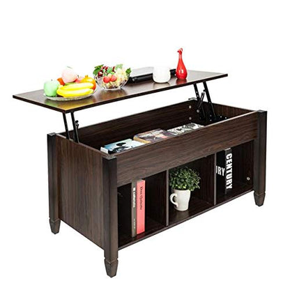 Coffee Table Lift Top Wood Home Living Room Modern Lift Top Storage Coffee Table w/Hidden Compartment Lift Tabletop Furniture
