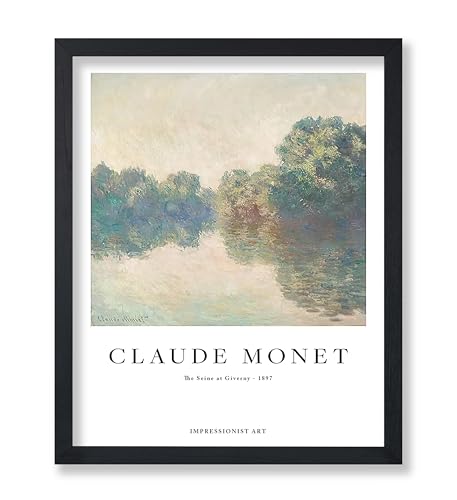 Poster Master Vintage Monet Poster - Retro Watercolor Print - The Seine at Giverny, Abstract, Colorful, Aesthetic - 8x10 UNFRAMED Wall Art - Gift for Artist, Friend - Wall Decor for Home, Office - color: Style-07, size: 8"L x 10"W