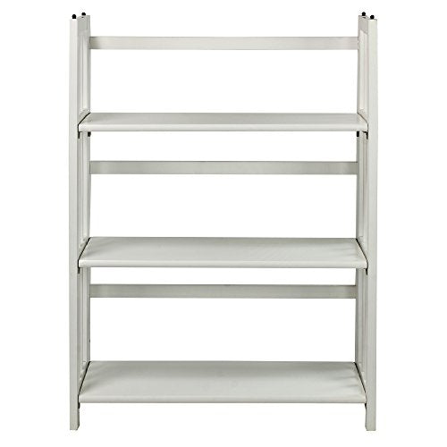 Casual Home 3-Shelf Folding Stackable Bookcase (27.5" Wide)-White - color: White, size: 3-Shelf Stackable