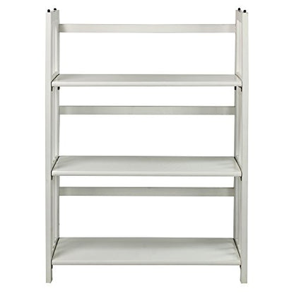 Casual Home 3-Shelf Folding Stackable Bookcase (27.5" Wide)-White - color: White, size: 3-Shelf Stackable