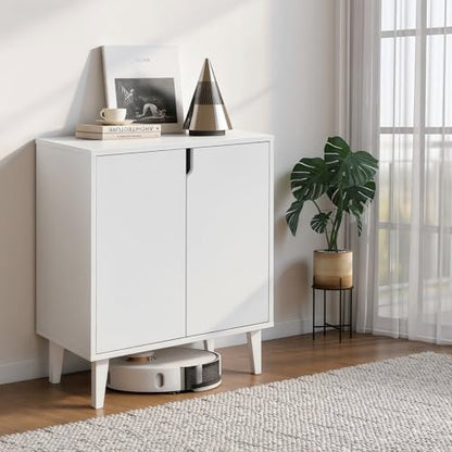 Panana White Coffee Bar Cabinet, Farmhouse Kitchen Sideboard Buffet Storage Cabinet White Accent Sideboard Buffet Cabinet for Kitchen, Dining Room, Living Room, Hallway