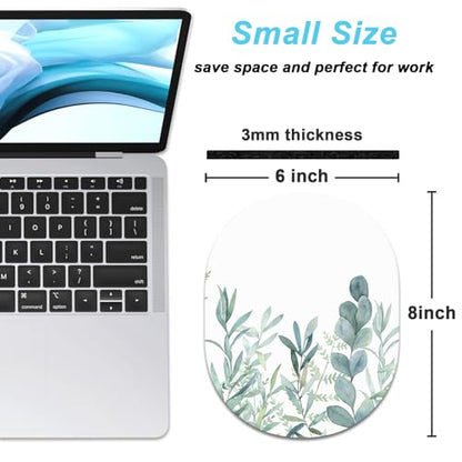 Rimilak Small Mouse Pad 6 x 8 Inch, Takes up Wrist and Mouse Space, Waterproof Compact Mini Mouse Mat for Laptop Computer Wireless Mouse Keyboard Home Office Travel,Green Leaves - color: Green Leaves, size: 8L x 6W inches