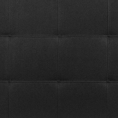 Quilted Tufted Upholstered King Size Headboard in Black Fabric - color: Black, size: King