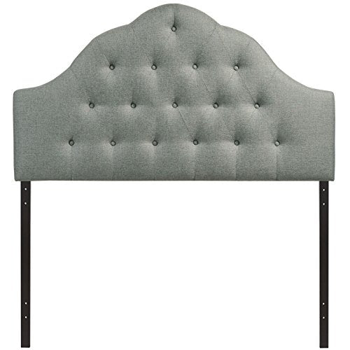 Modway Sovereign Tufted Button Linen Fabric Upholstered King Headboard in Gray - color: Gray, size: King