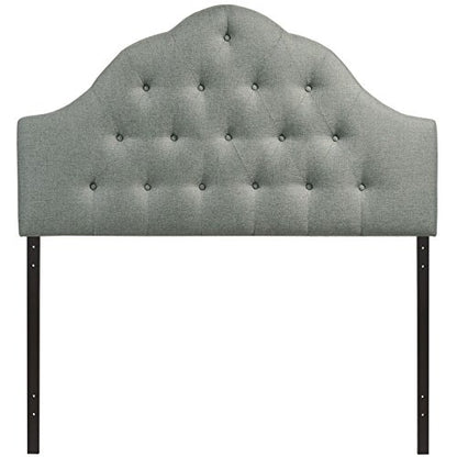 Modway Sovereign Tufted Button Linen Fabric Upholstered King Headboard in Gray - color: Gray, size: King