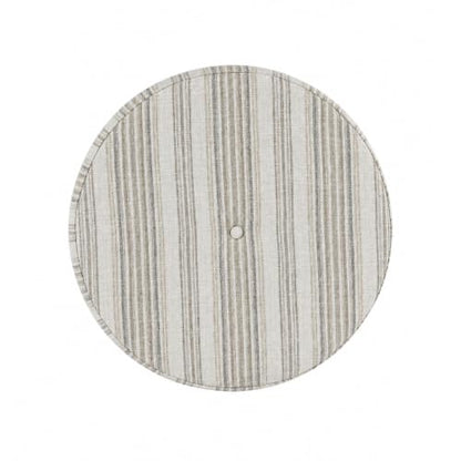 HomePop 24" Large Round Storage Ottoman - Gray Striped Pattern - color: Gray Striped Pattern