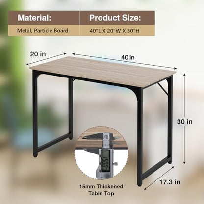 FDW 39 inches Computer Desk, Modern Simple Style Desk for Home Office, Study Student Writing Desk,Nature - color: Nature, size: 40 Inches