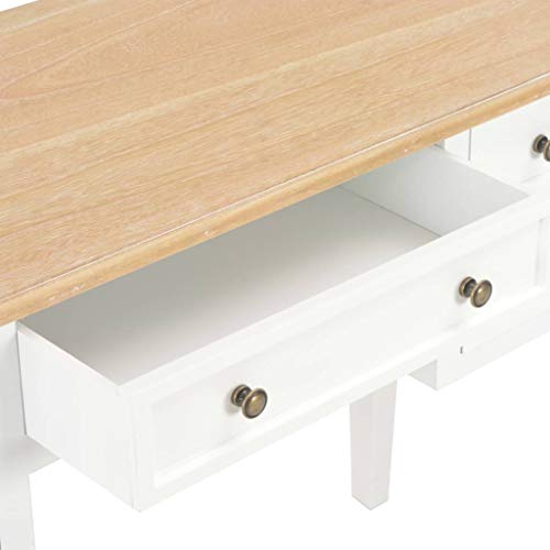Home Office Desk,Modern Minimalist Style Game Table,Writing Desk for Student Study, Bedroom Dresser,Writing Desk White 43.1"x17.7"x30.5" Wood