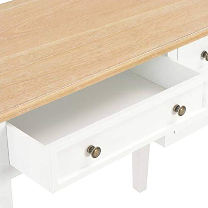 Home Office Desk,Modern Minimalist Style Game Table,Writing Desk for Student Study, Bedroom Dresser,Writing Desk White 43.1"x17.7"x30.5" Wood