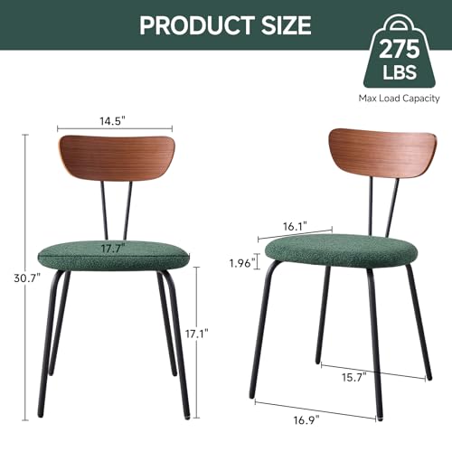 Stackable Guest Chairs Set of 4, Upholstered Waiting Room Chairs with Metal Legs for Reception, Breakroom, School, Meeting, Office - color: Dark Green, size: Set of 4