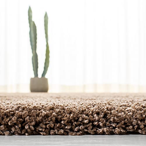 SAFAVIEH Accent Rug 2'x3' - Milan Shag Collection - Modern Design, Dark Beige, Ultra Plush Thick Pile, Ideal for Bedroom, Nursery, Living Room (SG180-1414) - color: Dark Beige, size: 2' x 3' (Rectangular)