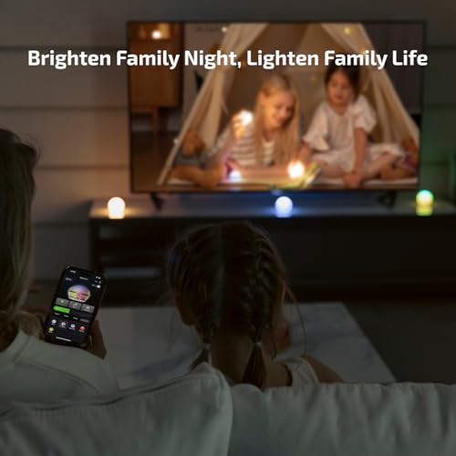 OLIGHT Sphere C Smart Night Light, USB-C Rechargeable, Ambient Table Lamp with APP Control, 75 Lumens RGB Dimmable Bedside lamp, Portable for Parties, Camping, Decoration (Type-C Cable Excluded) - style: Stellar Sky