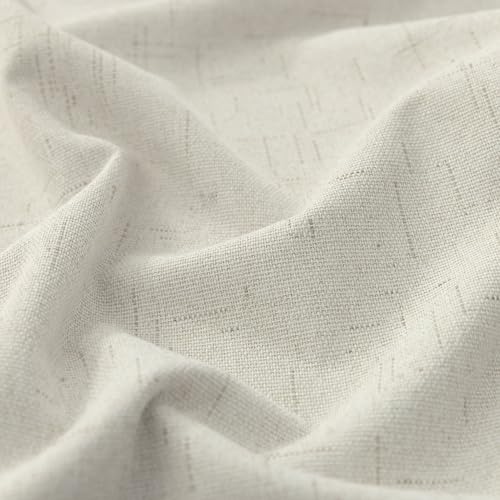 KOUFALL 64 Inch Length Linen Blackout Curtains for Bedroom 2 Panels Set Back Tab Rod Pocket Black Out Curtains 42x64 in Long - color: Cream Beige, size: 42"W x 64"L (Pack of 2)