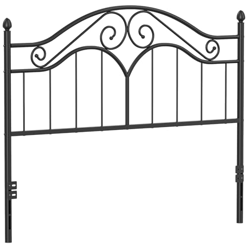 Headboard for Queen Size Bed Frame Vintage Bed Metal Headboard Only | Platform Bed Headboard,Height Adjustable,Sturdy and Stable,Easy Assembly,Black - color: Black, size: Queen