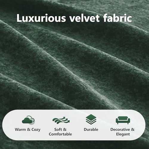 111" Velvet Modular Sofa Cama para Cuarto, Small Couches for Living Room with High Density Sponge, Cloud Loveseat with Tufted Design for Home Theater Study Space, Green - color: Green