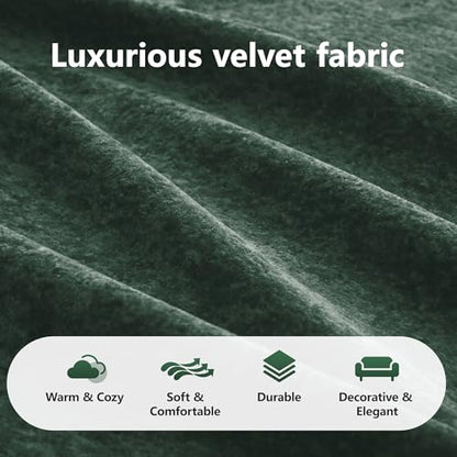 111" Velvet Modular Sofa Cama para Cuarto, Small Couches for Living Room with High Density Sponge, Cloud Loveseat with Tufted Design for Home Theater Study Space, Green - color: Green
