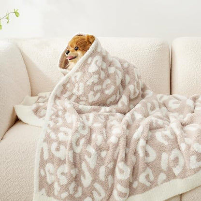 Snuggle Sac Ultra Soft Beige Leopard Blanket Twin Size - Oversized Reversible Cheetah Bedding Blanket, Leopard Pattern Throw Blankets for Bed, Sofa, Couch, 60x80 inches - color: Leopard Beige, size: Twin(60"x80")