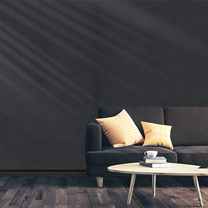 Arthome 11.8''x100'' Black Contact Paper, Self Adhesive Wallpaper Waterproof Gloss PVC Vinyl, Oil Proof,Black Wallpaper, Vinyl Paper for Furniture Cover Surface,Countertop,Kitchen,Shelf Liner - color: Black Matte, size: 11.8" x 100"