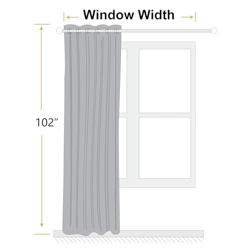 ChrisDowa Light Grey Blackout Curtains 102 Inches Long 2 Panels for Bedroom | Room Darkening,Light Blocking,Thermal Insulated,Faux Linen,Farmhouse,Grommet,Window Treatment,Drapes,Living Room,52x102 - color: Light Grey, size: 52"W x 102"L (Pack of 2)