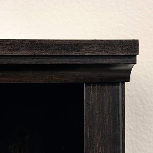Sauder 3 Tier Book Shelf Wooden Bookcase Multipurpose Bookshelf for Home Office, Living Room, in Estate Black | Multipurpose - color: Estate Black Finish