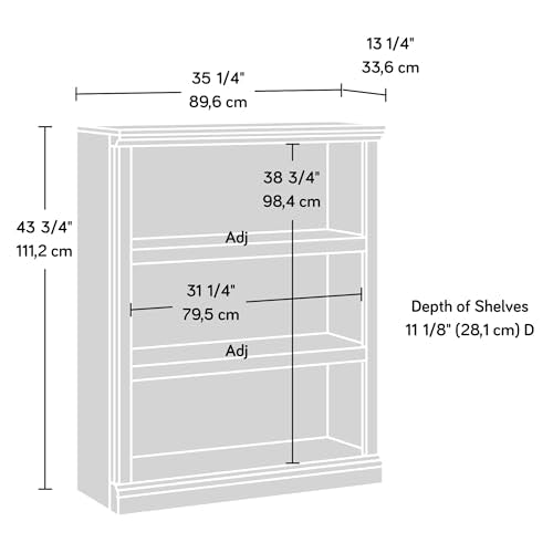 Sauder Miscellaneous Storage 3-Shelf Bookcase/ Book shelf, Select Cherry finish - color: Select Cherry Finish