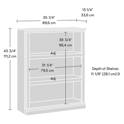 Sauder Miscellaneous Storage 3-Shelf Bookcase/ Book shelf, Select Cherry finish - color: Select Cherry Finish