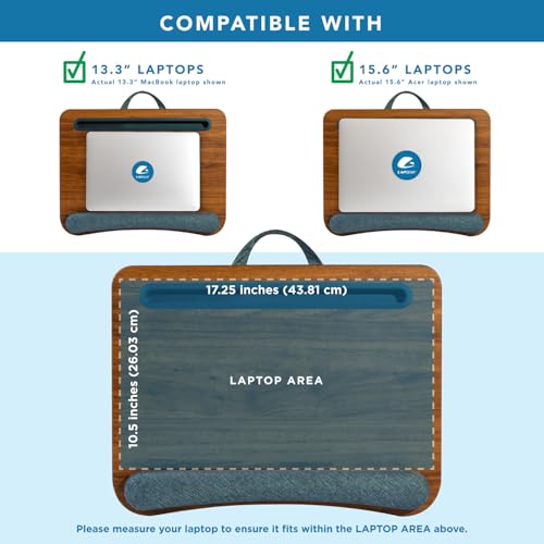 LAPGEAR Portable Laptop Lap Desk – Espresso Woodgrain, Fits 15.6" Laptops - color: Espresso Woodgrain