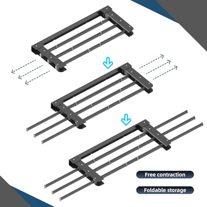 Wall Mounted Clothes Drying Rack Foldable for Bathroom, Retractable Space-Saving Laundry Hanger with Heavy Duty Carbon Steel Aluminum Frame, Indoor Storage Solution for Apartment Home