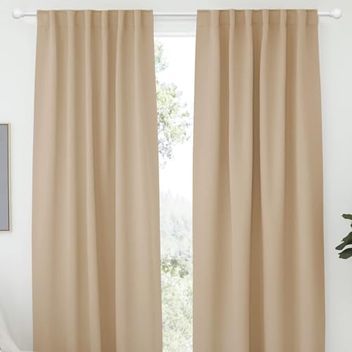 White Curtain Rods for Windows 30 to 62 inch, Splicing Adjustable 5/8 Diameter Curtain Rod Set, Decorative Standard Drapery Rod for Living Room, Heavy Duty Metal Curtain Pole, Easy Install - White - color: White, size: 30 to 62 inch