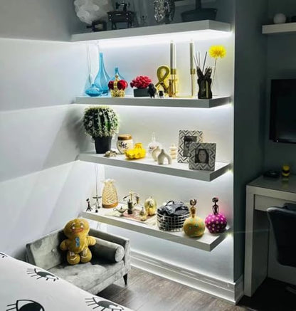 Dimmable Under Cabinet Lights with Touch Switch, 96 LEDs per feet, White(6500K) Lights kit for Kitchen Cabinets Counter Shelf Bookcase Closet (Cool White, 10 * 2Ft LED Strips) - color: Cool White, size: 10*2Ft COB Strips