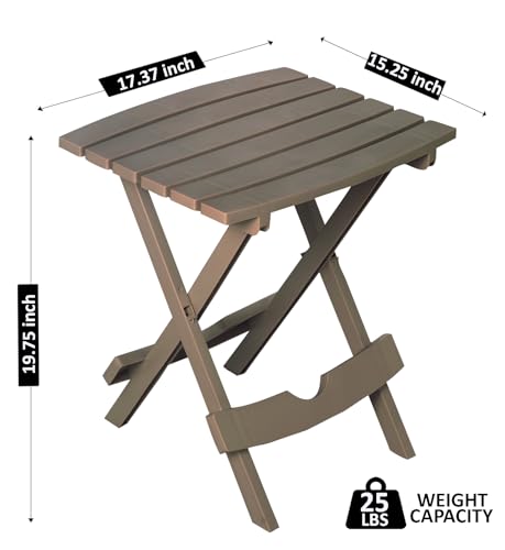 Adams Quik-Fold® Side Table - Portobello - color: Portobello