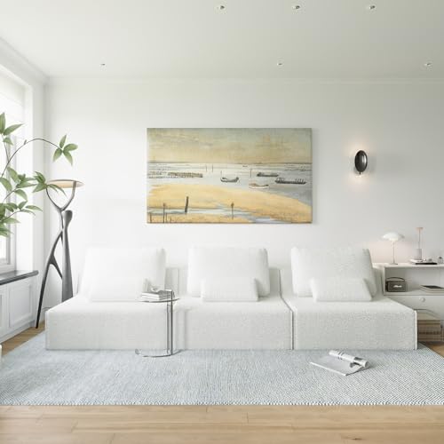 Oversized Modular Sectional Sofa, Foam-Filled Lazy Couch with Lumbar Pillow, Convertible Floor Sofa Set for Living Room Bedroom, Free Combination, Multiple Packs (1–6 Seats) - size: 3 Seats