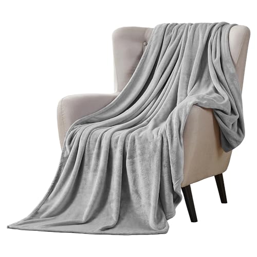 Walensee Fleece Blanket Plush Throw Fuzzy Lightweight (King Size 108x90 Ash Grey) Super Soft Microfiber Flannel Blankets for Couch, Bed, Sofa Ultra Luxurious Warm and Cozy for All Seasons - color: Ash Grey, size: 108"x90"