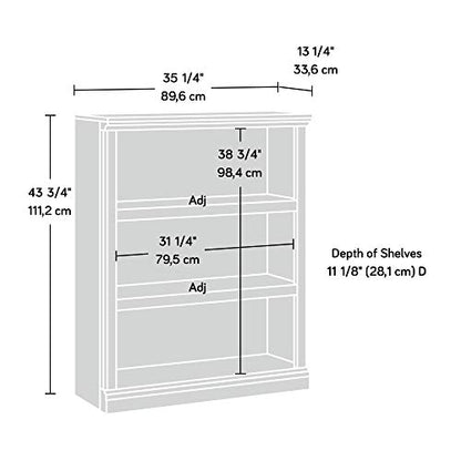 Sauder Miscellaneous Storage 3-Shelf Bookcase/ Book Shelf, Lintel Oak finish - color: Lintel Oak Finish