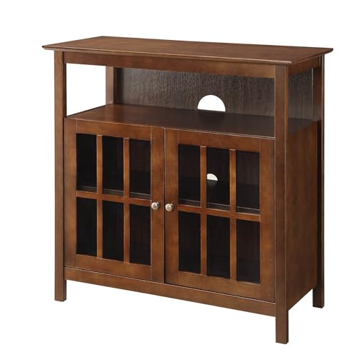 Convenience Concepts Big Sur Highboy TV Stand 36" - Modern Entertainment Center For TVs up to 40", Storage Cabinet for Dining, Living Room, & Entryway, Console Hall Table with Shelves, Espresso - color: Espresso