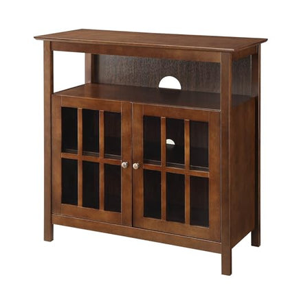 Convenience Concepts Big Sur Highboy TV Stand 36" - Modern Entertainment Center For TVs up to 40", Storage Cabinet for Dining, Living Room, & Entryway, Console Hall Table with Shelves, Espresso - color: Espresso