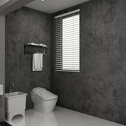 3YECAO 16"×118" Thick Blue Grey Peel and Stick Concrete Wallpaper 3d Faux Gray Concrete Contact Paper Vinyl Wrap DIY Self Adhesive Matte Grey Cement Wallpaper Tile Sticker for Countertops Walls Drawer - color: Grey Blue, size: 16" x 118"