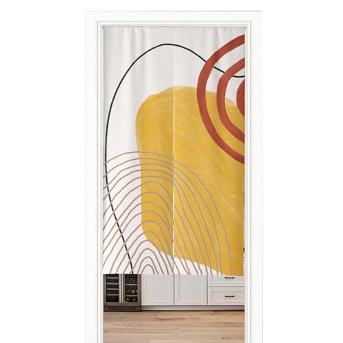 Room Divider Curtain for Doorway Use, Door Curtain Panel for Partition, Privacy Curtain for Doorway, Blackout Door Curtain Panel, Adjustable Tension Rod Mounting, Easy Setup - color: D, size: 26x35in