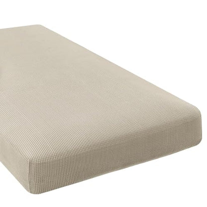 H.VERSAILTEX Super Stretch Individual Chaise Cover Sectional Couch Covers for L Shaped Sofa Both Left/Right Featuring Thick Jacquard Textured Twill Fabric (1 Piece Chaise Cover Large, Island Fossi) - color: Island Fossi, size: Chaise Cover Large