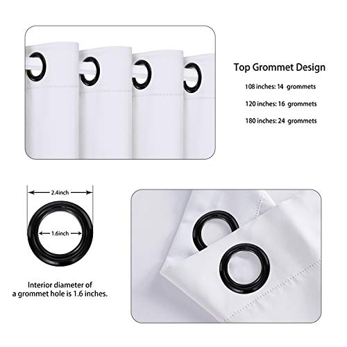 BONZER Room Divider Curtain, Light Reducing Screen Partitions | Wall Wide Thermal Insulated Blackout Curtains for Shared Room, 84L x 108W Inch (7L x 9W ft), 1 Panel, Greyish White - color: Greyish White, size: 108"W x 84"L (Pack of 1)